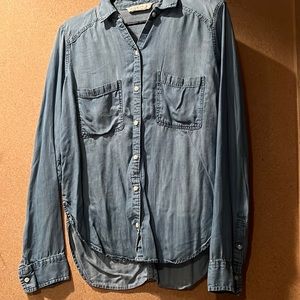 Light weight demon look button down blouse